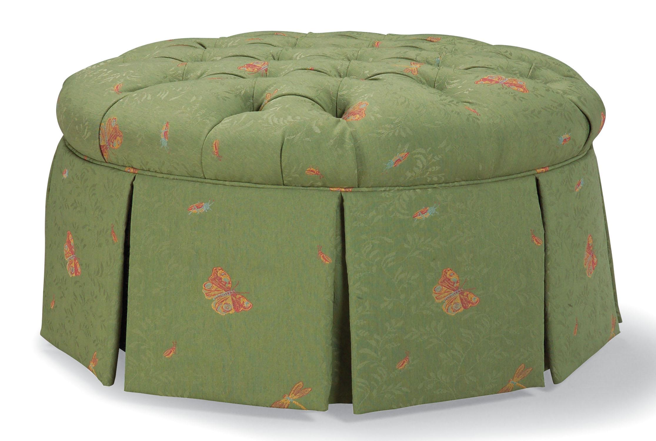 Fairfield Ottomans Round Ottoman with Skirt Belfort Furniture Ottomans